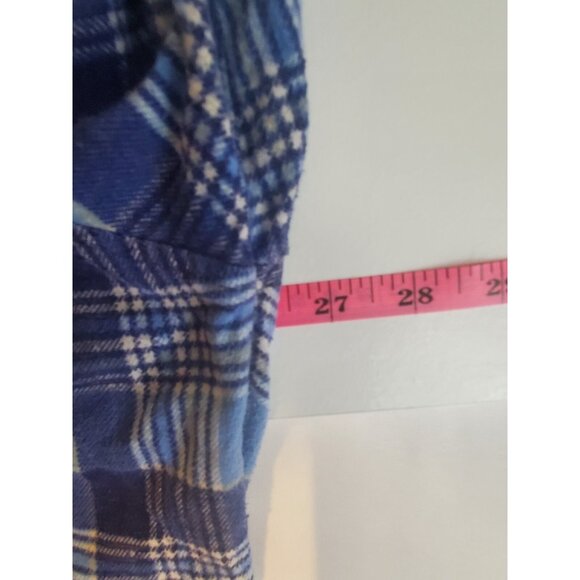 Men's Vtg Y2K Grunge Premier Blue Flannel Shacket, Sz XL - Picture 9 of 11